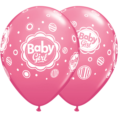 Prickig bebis flickballong 6 pack