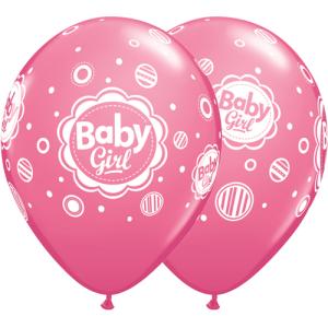 Prickig bebis flickballong 6 pack