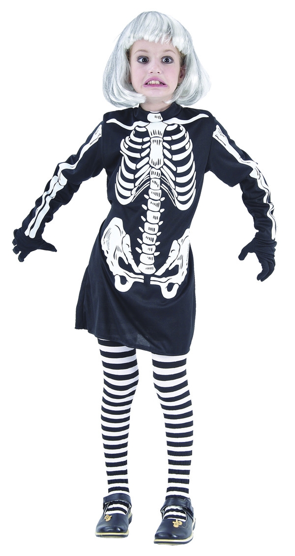Skelett barn maskeraddräkt