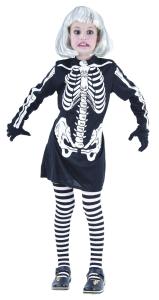 Skelett barn maskeraddräkt