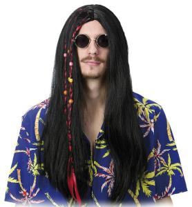 Hippieperuk Svart