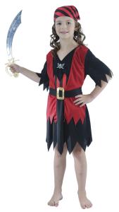 Piratflicka barn maskeraddräkt