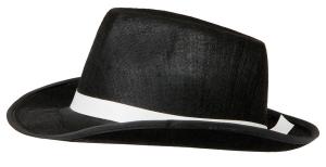 Gangsterhatt med vitt band