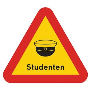 Varningsskylt, Studenten