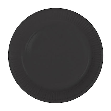 Tallrik svart 8st