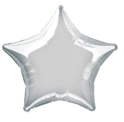 Folie Stjärna silver ballong