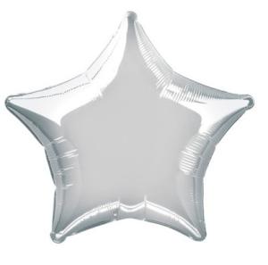 Folie Stjärna silver ballong