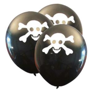 Ballonger dödskallar 6 st