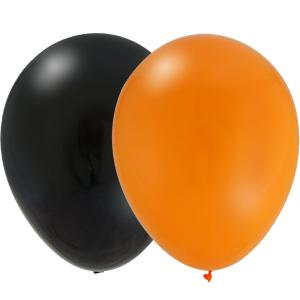 Ballonger Svart / Orange 10 st