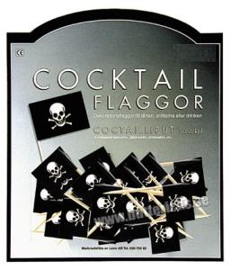 Cocktailflaggor Pirat 50 st