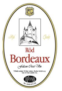 ETIKETTER RÖD BORDEAUX
