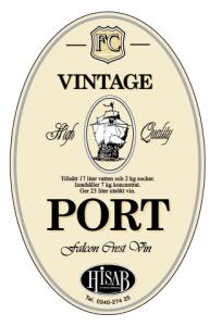 ETIKETTER PORTVIN