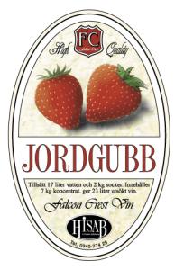 ETIKETTER JORDGUBBSVIN