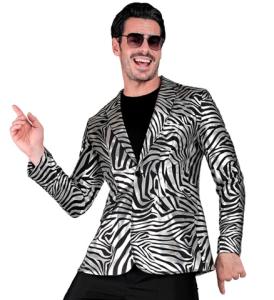 Kavaj i Zebrarandig Silverdesign