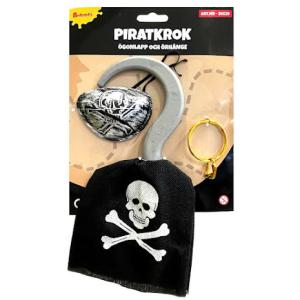 Piratkrok med Ögonlapp & Örhänge