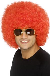 Afro/Clown peruk Röd