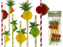 Sugrör med Melondekoration