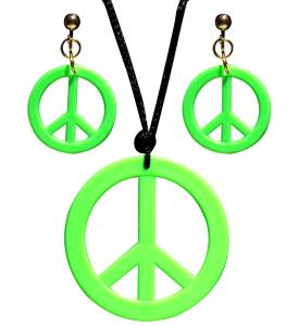 Hippie Peace halsband, örhänge