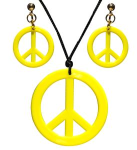 Hippie Peace halsband, örhängen