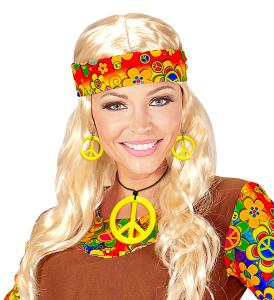 Hippie Peace halsband, örhängen