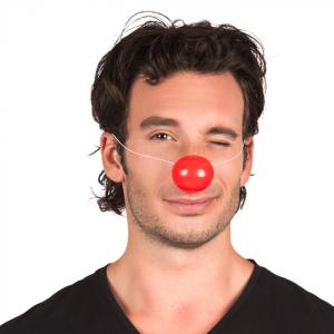 Clownnäsa i röd plast, 24-pack