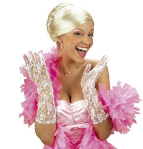 Spetshandskar Vita Långa 40cm