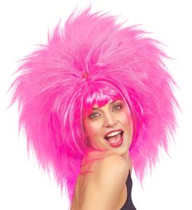 Hårdrockare rosa peruk