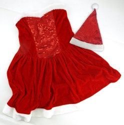 Tomteklänning med luva