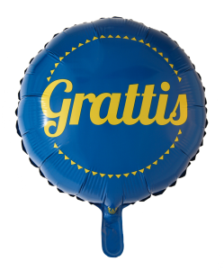 Rund ballong Grattis