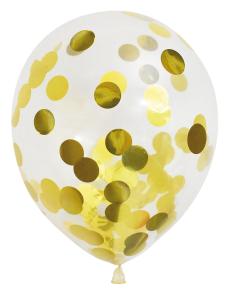 Ballong med guldkonfetti