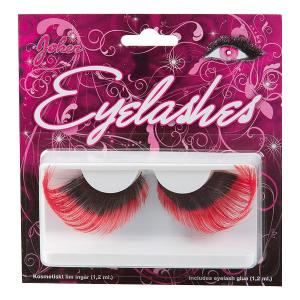 Lösögonfransar Lång Svart/Röd