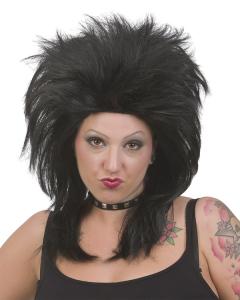 Svart Punk peruk