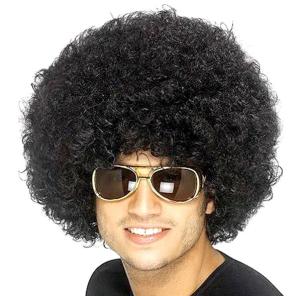 Afro/Clown peruk Svart