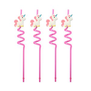 Spiralsugrör med söt Enhörning