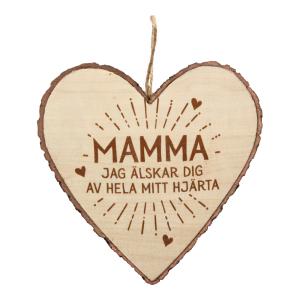 Wooden Heart är en kärleksfull trätavla med olika texter