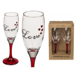 Champagneglas m hjärtan