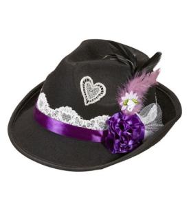 Oktoberfesthatt med Dekorations fjädrar