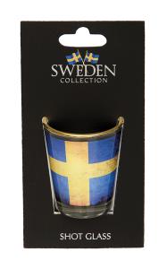 Shotglas med Svensk flagga