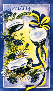 Grattiskort student med sedelhållare