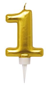 Tårtljus Siffra  Guld