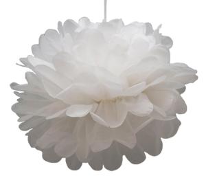 Pom Pom Vit Hängande Dekoration