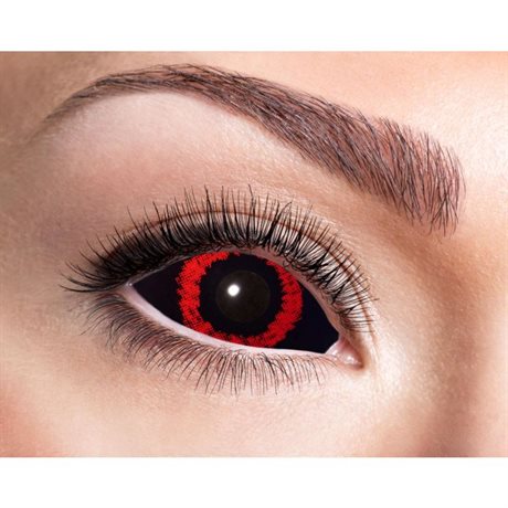 Crazy Sclera Linser Svart Röda