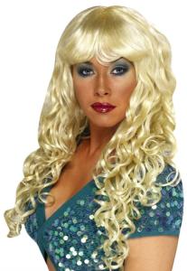 Siren blond peruk