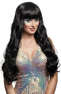 Sjöjungfru Svart Peruk