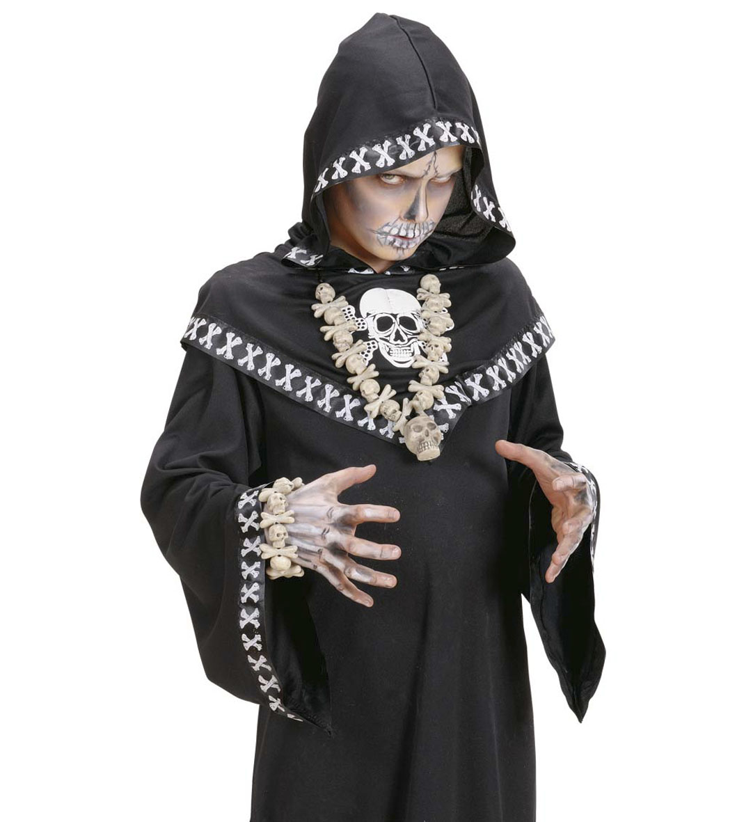 Halsband med skallar och ben