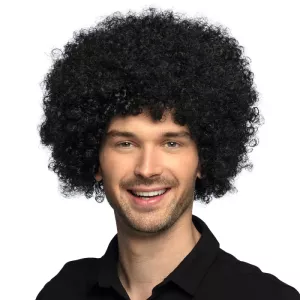 Peruk Afro Svart