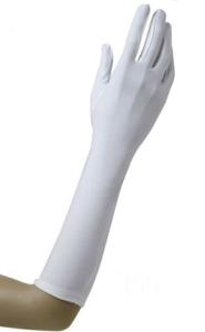 Vita handskar lång modell