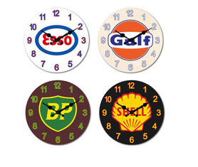 Väggklocka ESSO-GULF-BP-SHELL