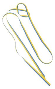 Blågult band på rulle