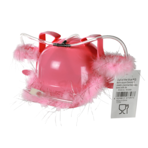 Öl-hjälm Rosa med Fluff